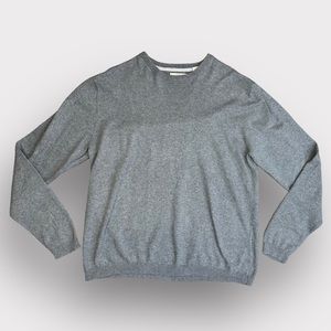 COTTON CASHMERE SWEATER IN LAKE HEATHER